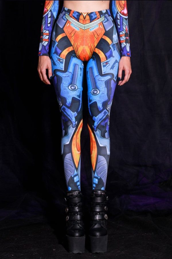 Blue Robot Leggings Set Fashion - Image 3