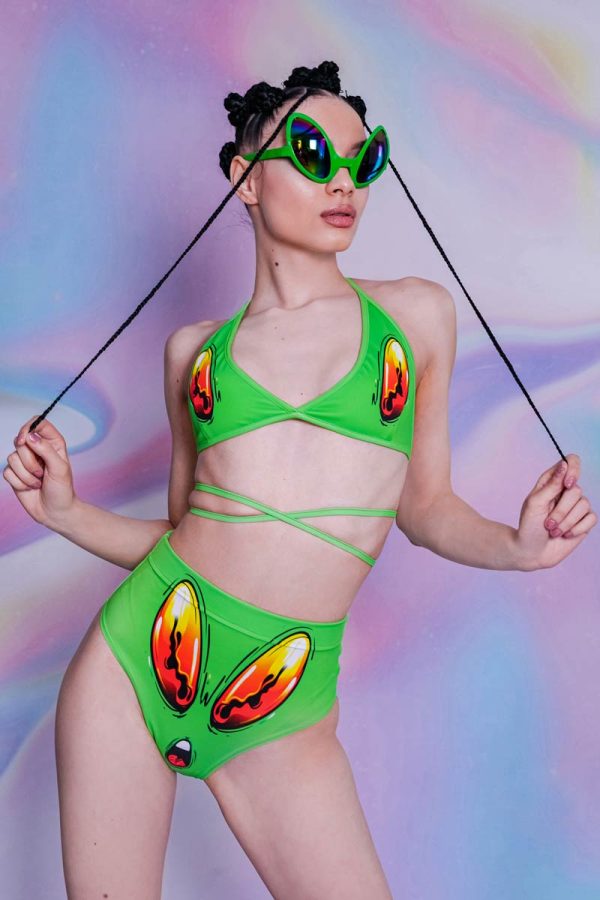 Raving Alien Two Piece Shorts Set Discount