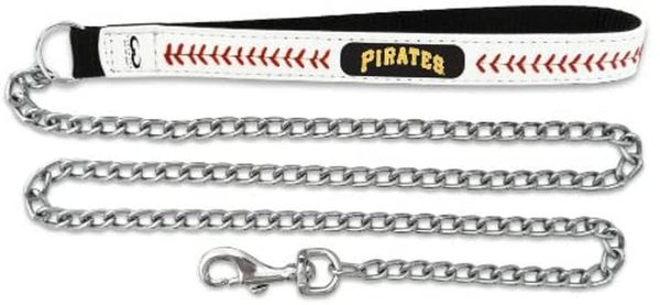 Pittsburgh Pirates Pet Leash Leather Chain Baseball Size Medium Online now