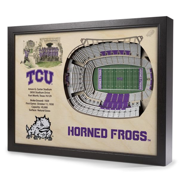 Tcu Horned Frogs 25-Layer StadiumView 3D Wall Art For Sale