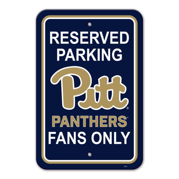 Pittsburgh Panthers Sign 12x18 Plastic Reserved Parking Style For Discount