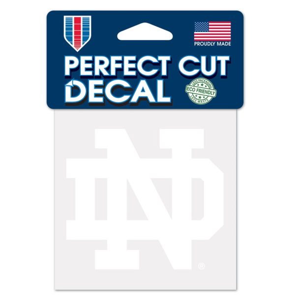 Notre Dame Fighting Irish Decal 4x4 Perfect Cut White Special Order Hot on Sale
