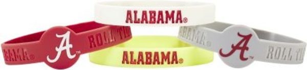 Alabama Crimson Tide Bracelets 4 Pack Silicone Special Order Sale