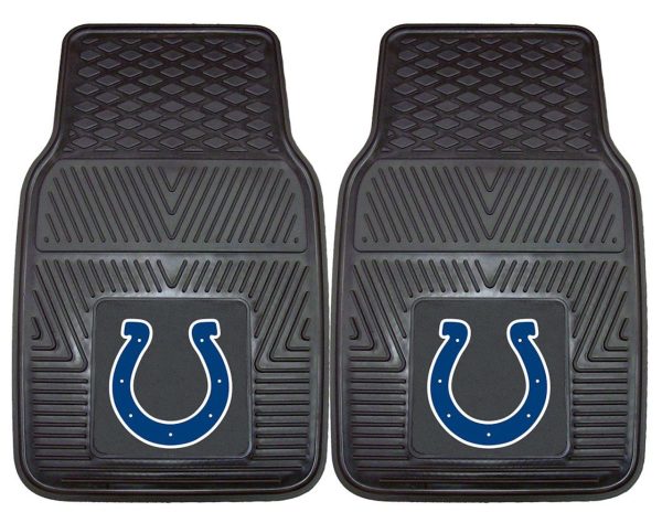 Indianapolis Colts Car Mats Heavy Duty 2 Piece Vinyl For Sale