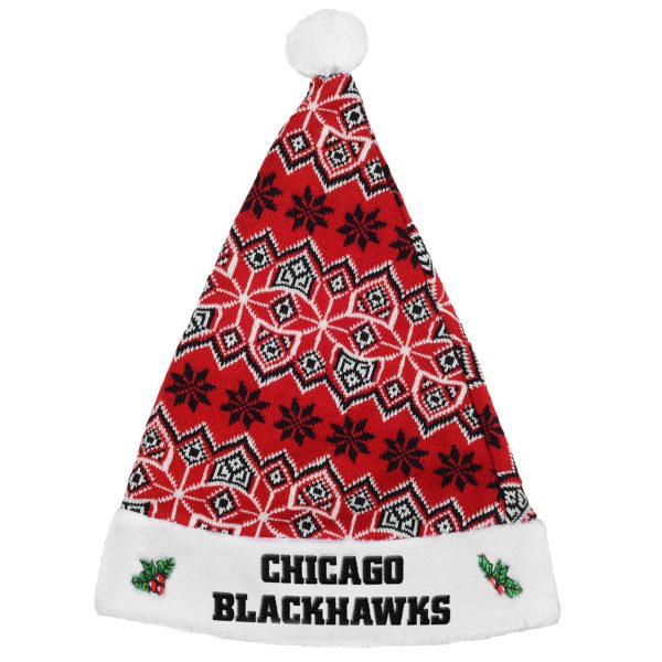 Chicago Blackhawks Knit Santa Hat 2015 For Sale