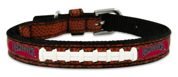 South Carolina Gamecocks Pet Collar Classic Football Leather Size Toy Online now