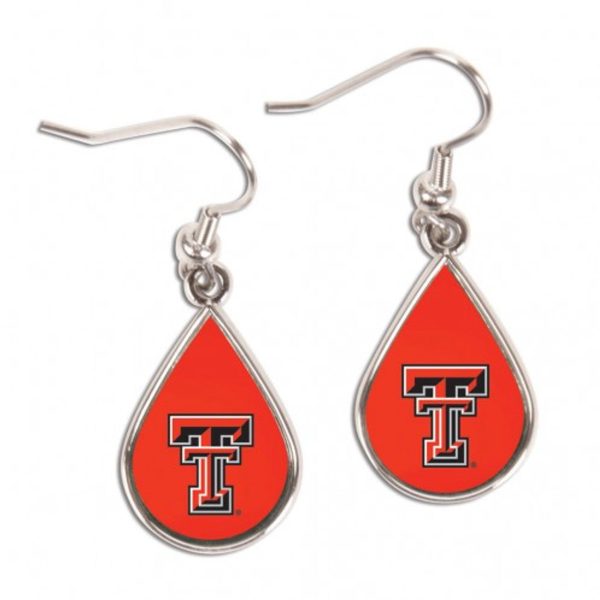 Texas Tech Red Raiders Earrings Tear Drop Style Special Order Fashion