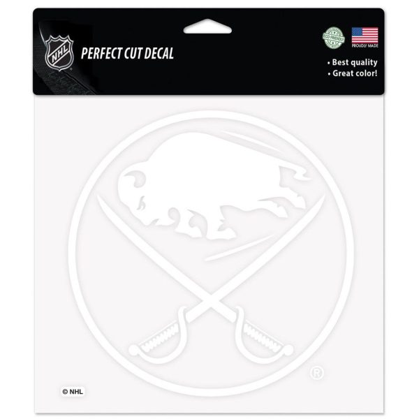 Buffalo Sabres Decal 8x8 Perfect Cut White Hot on Sale