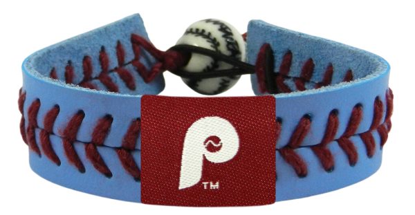 Philadelphia Phillies Bracelet Team Color Baseball Retro P Logo on Sale