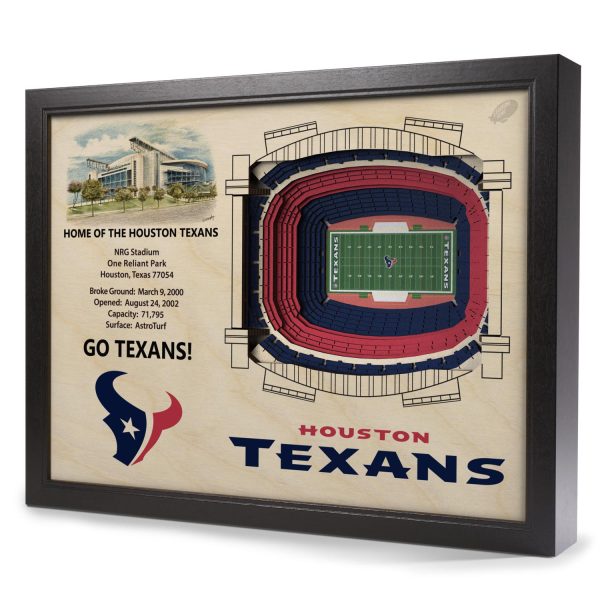 Houston Texans 25-Layer StadiumView 3D Wall Art Fashion