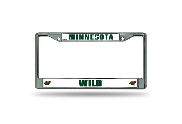 Minnesota Wild License Plate Frame Chrome Special Order For Discount