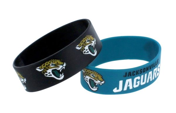 Jacksonville Jaguars Bracelets 2 Pack Wide Online Hot Sale