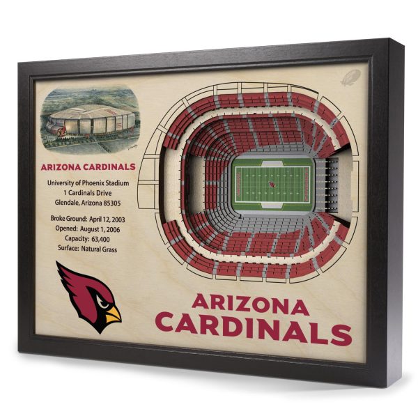 Arizona Cardinals 25-Layer StadiumView 3D Wall Art Online