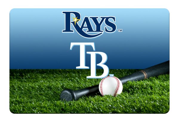 Tampa Bay Rays Pet Bowl Mat Team Color Baseball Size Large For Cheap