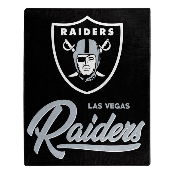 Las Vegas Raiders Blanket 50x60 Raschel Signature Design on Sale