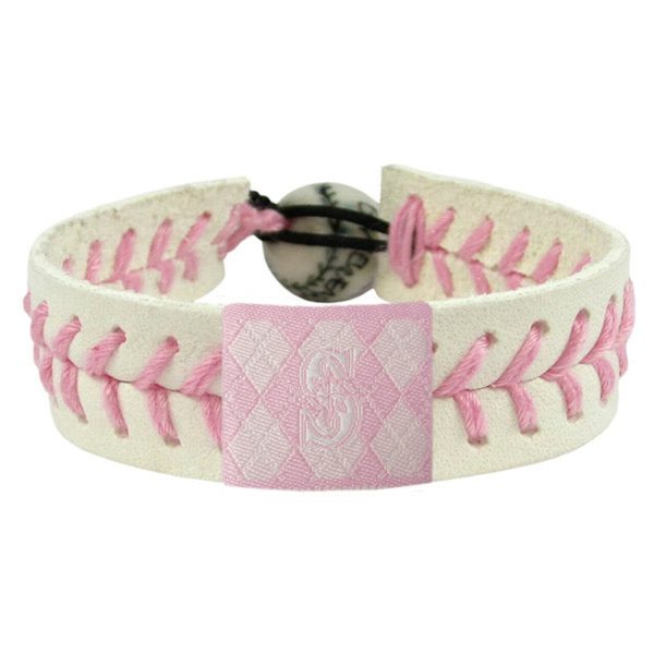 Seattle Mariners Bracelet Baseball Pink Argyle Cheap
