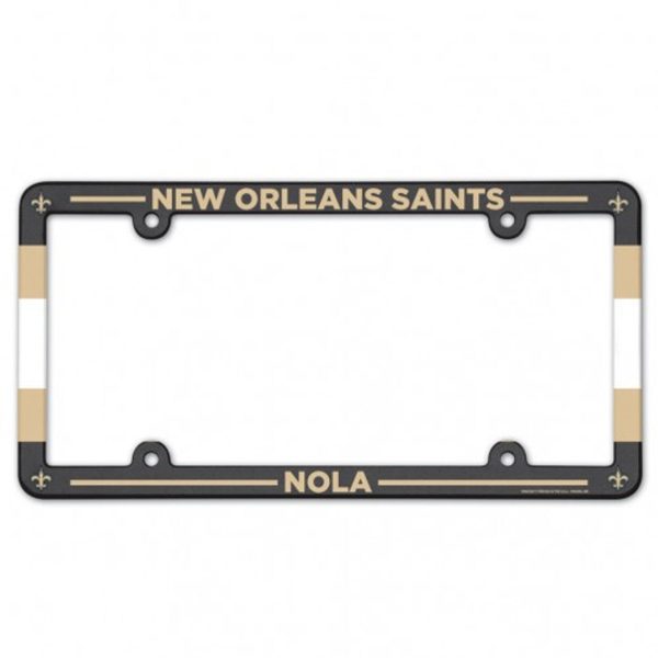 New Orleans Saints License Plate Frame Plastic Full Color Style Online now