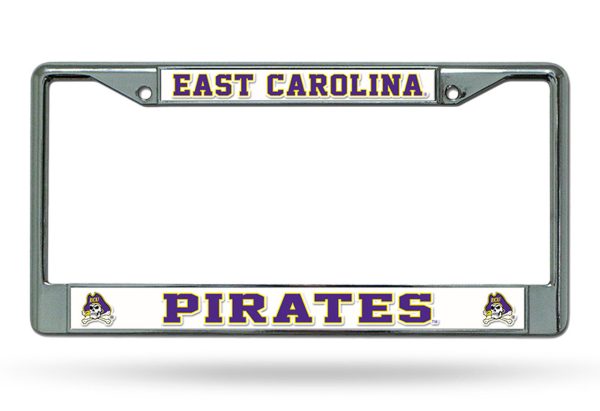 East Carolina Pirates License Plate Frame Chrome Discount