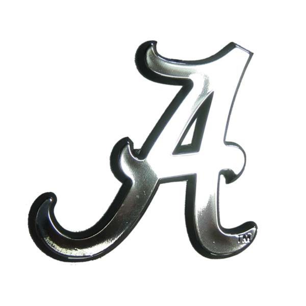 Alabama Crimson Tide Auto Emblem Silver For Sale
