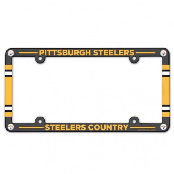 Pittsburgh Steelers License Plate Frame Plastic Full Color Style Discount