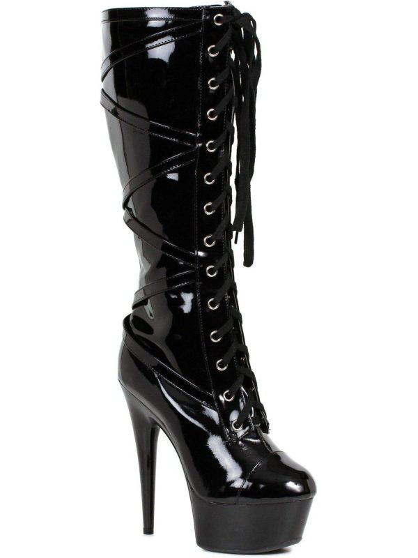 Ellie Shoes E-609-Pocky 6 Lace Up Platform Women s Boot W Inner Pocket. Fashion