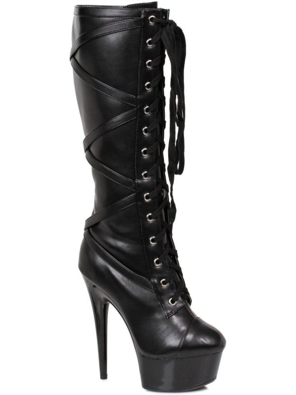Ellie Shoes E-609-Pocky 6 Lace Up Platform Women s Boot W Inner Pocket. Fashion - Image 2